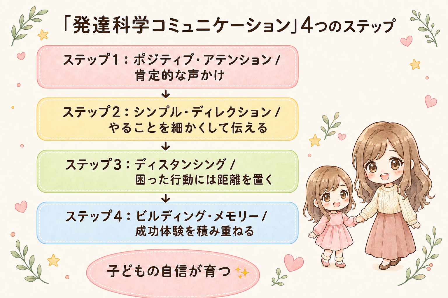 発達科学コミュニケーション4つのステップ図解